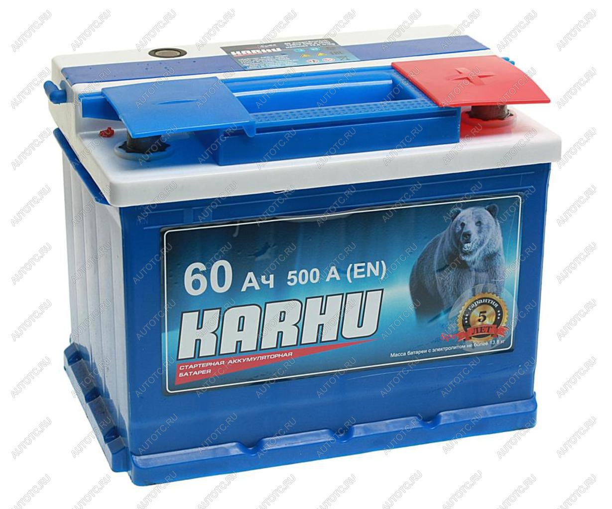 6 399 р. Аккумулятор KARHU 60Ач обратная полярность KARHU 6ст60(0)  с доставкой в г. Керчь