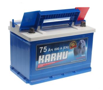 8 999 р. Аккумулятор KARHU 75Ач обратная полярность KARHU 6ст75(0)  с доставкой в г. Керчь. Увеличить фотографию 2