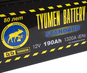 21 899 р. Аккумулятор TYUMEN BATTERY STANDART 190Ач под болт TYMEN BATTERY 6ст190(4)  с доставкой в г. Керчь. Увеличить фотографию 2