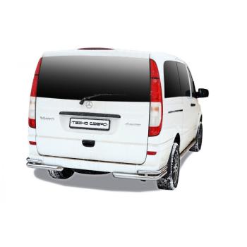 10 899 р. Защита ЗАДН. БАМПЕРА   «Уголки» d63,5   Mersedes-Benz Viano (& Vito) кол.база 3200  ОКРАШ  1766 к  с доставкой в г. Керчь. Увеличить фотографию 1