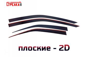 Дефлекторы окон 2D Стрелка11 Lexus UX200  MZAA10 (2018-2022) (черные с хром накладками)