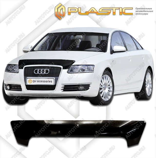 1 999 р. Дефлектор капотаClassic черныйAudiA6 2005-2011  2010010103484  с доставкой в г. Керчь