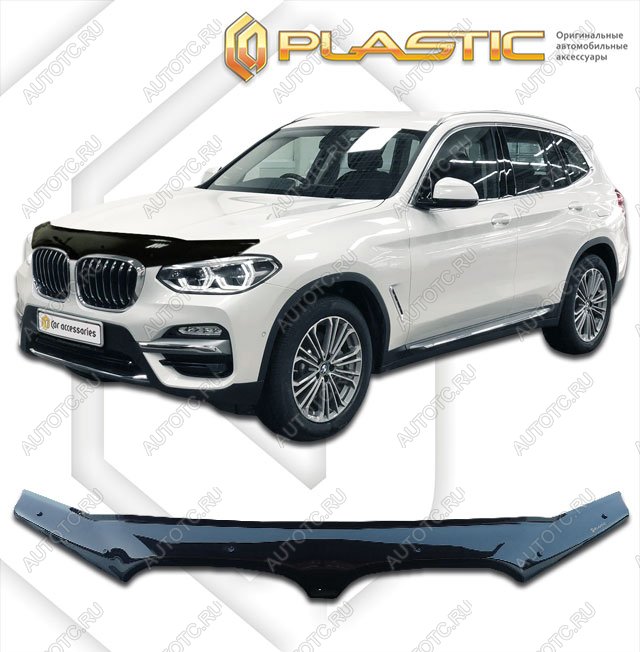 2 199 р. Дефлектор капотаClassic черныйBMWX3 2017-н.в.  2010010114893  с доставкой в г. Керчь