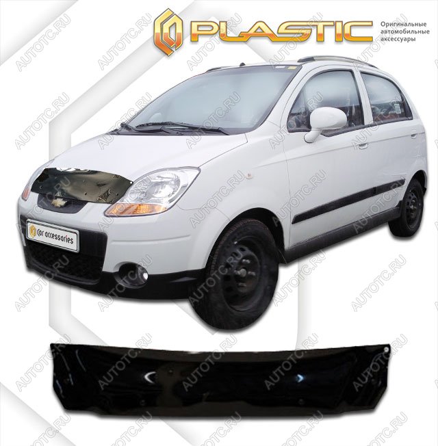 1 959 р. Дефлектор капотаClassic черныйChevroletSpark 2005-2009  2010010101770  с доставкой в г. Керчь