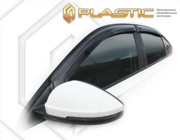 Ветровики дверейClassic полупрозрачныйVolkswagene-Lavida I поколение, седан04.2018 - н.в.Chrome molding=120,  2010030316789