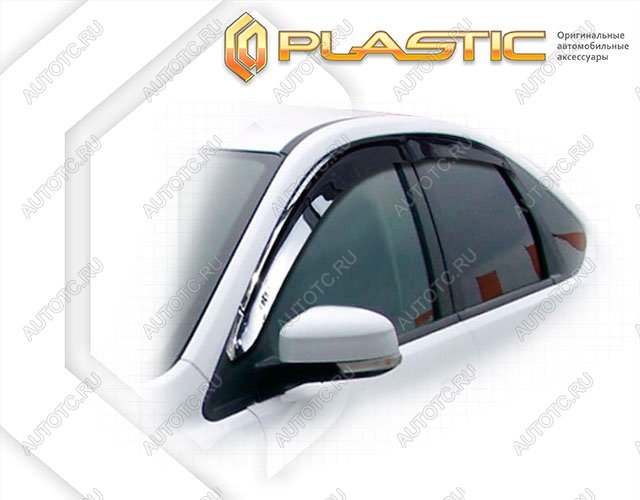 1 999 р. Ветровики дверейClassic полупрозрачныйFordFocus 2 хэтчбэк2008-2011CB4Chrome molding=120,  2010030314167  с доставкой в г. Керчь