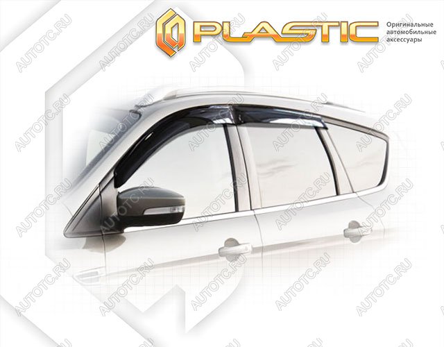 2 099 р. Ветровики дверейClassic полупрозрачныйFordKuga 2016-2019Chrome molding=120,  2010030311401  с доставкой в г. Керчь