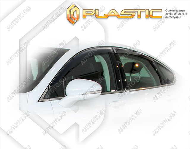 2 099 р. Ветровики дверейClassic полупрозрачныйFordMondeo 2015–н.в.Chrome molding=120,  2010030311487  с доставкой в г. Керчь