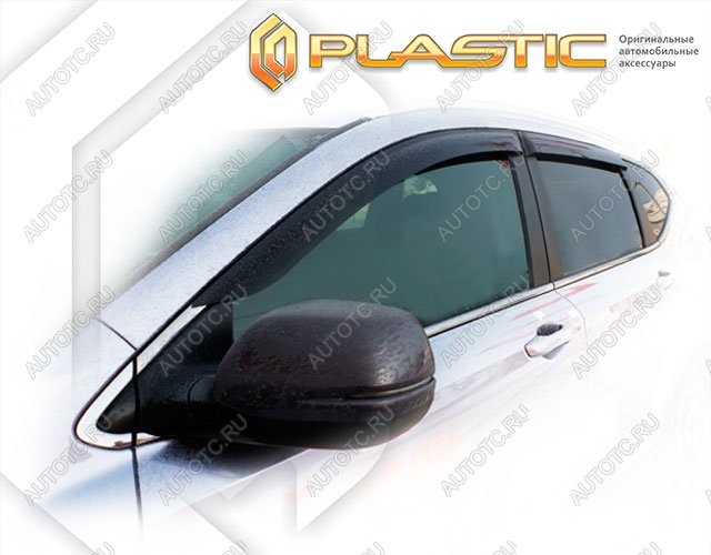 2 199 р. Ветровики дверейClassic полупрозрачныйHondaCR-V 2016–н.в.RT5, RT6, RW1, RW2Chrome molding=120,  2010030312903  с доставкой в г. Керчь