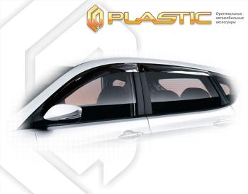 2 099 р. Ветровики дверейClassic полупрозрачныйHyundaiSolaris хетчбэк2014–2017Chrome molding=120,  2010030310022  с доставкой в г. Керчь. Увеличить фотографию 1