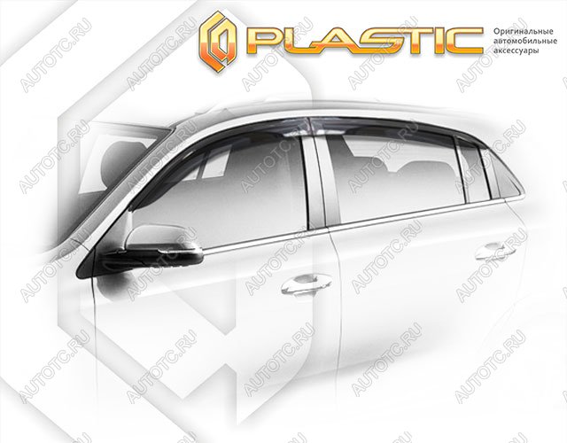 2 099 р. Ветровики дверейClassic полупрозрачныйKiaRio X-Line 2017–2020Chrome molding=120,  2010030313139  с доставкой в г. Керчь