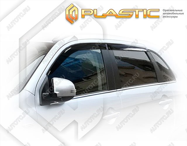 2 099 р. Ветровики дверейClassic полупрозрачныйMitsubishiASX 2010–н.в.Chrome molding=120,  2010030305202  с доставкой в г. Керчь