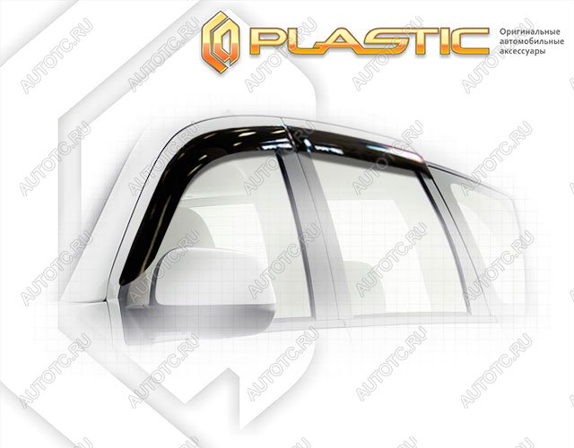 2 099 р. Ветровики дверейClassic полупрозрачныйMitsubishiOutlander XL2009–2012Chrome molding=120,  2010030305004  с доставкой в г. Керчь