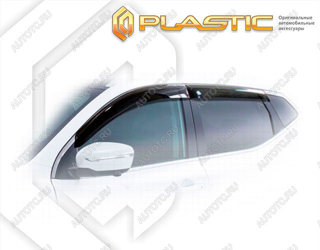 2 099 р. Ветровики дверейClassic полупрозрачныйNissanQashqai 2018–н.в.J11Chrome molding=120,  2010030314396  с доставкой в г. Керчь