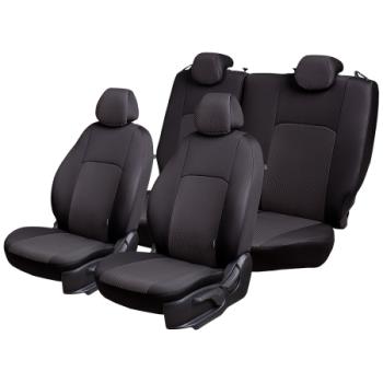5 399 р. Комплект чехлов для сидений (РЗС 60/40 3Г Жаккард) ДУБЛИН Lord Autofashion Nissan Juke 1 YF15 дорестайлинг (2010-2014) (серый, вставка Стежок серый)  с доставкой в г. Керчь. Увеличить фотографию 4