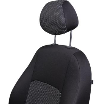 5 549 р. Комплект чехлов для сидений (РЗСиС 40/60 3Г Жаккард) Дублин Lord Autofashion  Chevrolet Spark  M200,250 (2005-2010) (черный, вставка Сеул серый)  с доставкой в г. Керчь. Увеличить фотографию 3