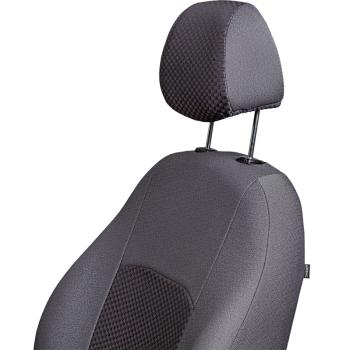 5 399 р. Комплект чехлов для сидений (РЗС 40/60 2Г Жаккард) ДУБЛИН Lord Autofashion KIA Cerato 2 TD седан (2008-2013) (серый, вставка Стежок серая)  с доставкой в г. Керчь. Увеличить фотографию 6