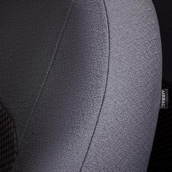 5 399 р. Комплект чехлов для сидений (РЗС 40/60 2Г Жаккард) ДУБЛИН Lord Autofashion KIA Cerato 2 TD седан (2008-2013) (серый, вставка Стежок серая)  с доставкой в г. Керчь. Увеличить фотографию 9