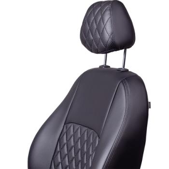 7 199 р. Комплект чехлов для сидений (РЗС 60/40 3Г Илана+Орегон) ТУРИН СТ Lord Autofashion  Geely GC6 (2014-2017) (черный, вставка черная, строчка черная)  с доставкой в г. Керчь. Увеличить фотографию 4