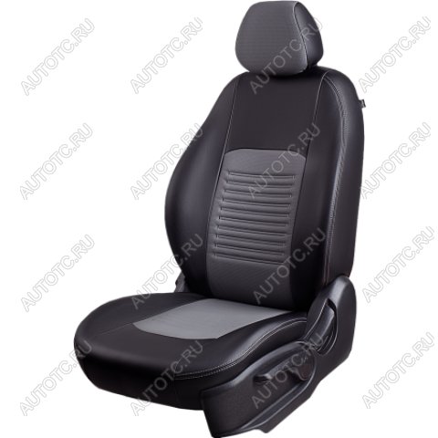 6 799 р. Комплект чехлов для сидений (ЦЗСиС 2П Илана+Орегон) ТУРИН СТ Lord Autofashion  Great Wall Poer (2021-2025) (черный, вставка серая, строчка серая)  с доставкой в г. Керчь