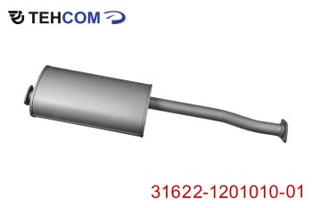 12 449 р. Глушитель УАЗ-3163 Патриот дв.ЗМЗ-409 ЕВРО-2 нержавеющая сталь ТЕХКОМ ТЕХКОМ 31622-1201010 h  с доставкой в г. Керчь. Увеличить фотографию 1