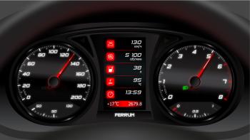 16 777 215 р. Электронная комбинация Renault Logan, Largus, Sandero GAMMA GF-890 (black) Ferrum 688247237  с доставкой в г. Керчь. Увеличить фотографию 1