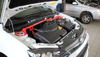 3 699 р. Растяжка передних стоек 1118-2190 Гранта, Калина2, Datsun (16кл. с опорой 300-й) Автопродукт Autoproduct 688247301  с доставкой в г. Керчь. Увеличить фотографию 1