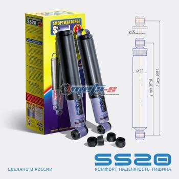 6 599 р. Амортизаторы задние УАЗ Патриот, Хантер SS20 (спорт) SS20 688248199  с доставкой в г. Керчь. Увеличить фотографию 1