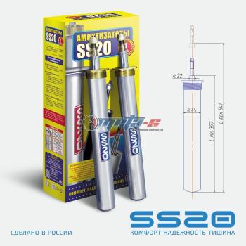 4 999 р. Амортизаторы передние Chevrolet Lanos, Daewoo Nexia, Daewoo Espero (вставной комфорт) SS20 688248235  с доставкой в г. Керчь. Увеличить фотографию 1