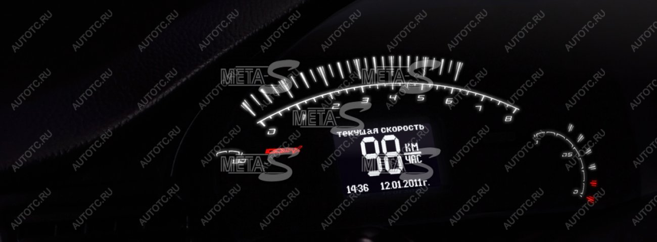 86 999 р. Электронная комбинация Chevrolet Niva GAMMA GF-826 (стрелочная хром) Ferrum 688246307  с доставкой в г. Керчь