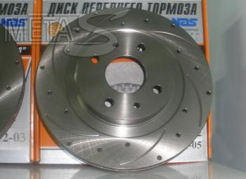 4 689 р. Диски тормозные Alnas 2112-0205 Euro Sport (насечками, перфорация) Alnas 688247053  с доставкой в г. Керчь. Увеличить фотографию 1