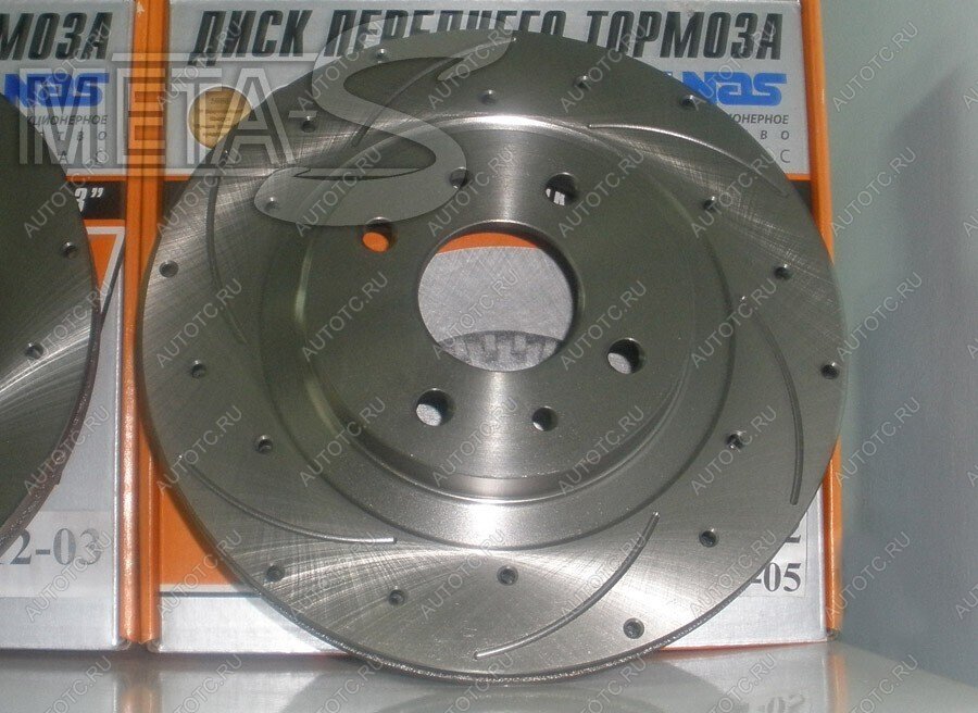 4 689 р. Диски тормозные Alnas 2112-0205 Euro Sport (насечками, перфорация) Alnas 688247053  с доставкой в г. Керчь