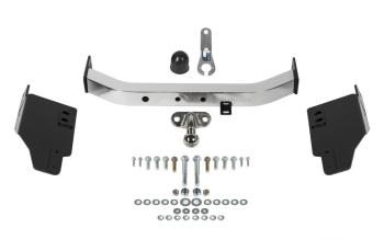 Фаркоп (с нержавеющей накладкой)(фланцевое крепление шара) Atlas Toyota Land Cruiser Prado  J150 (2020-2025) 3-ий рестайлинг (стальной с порошковым покрытием, шар F (C, F30))