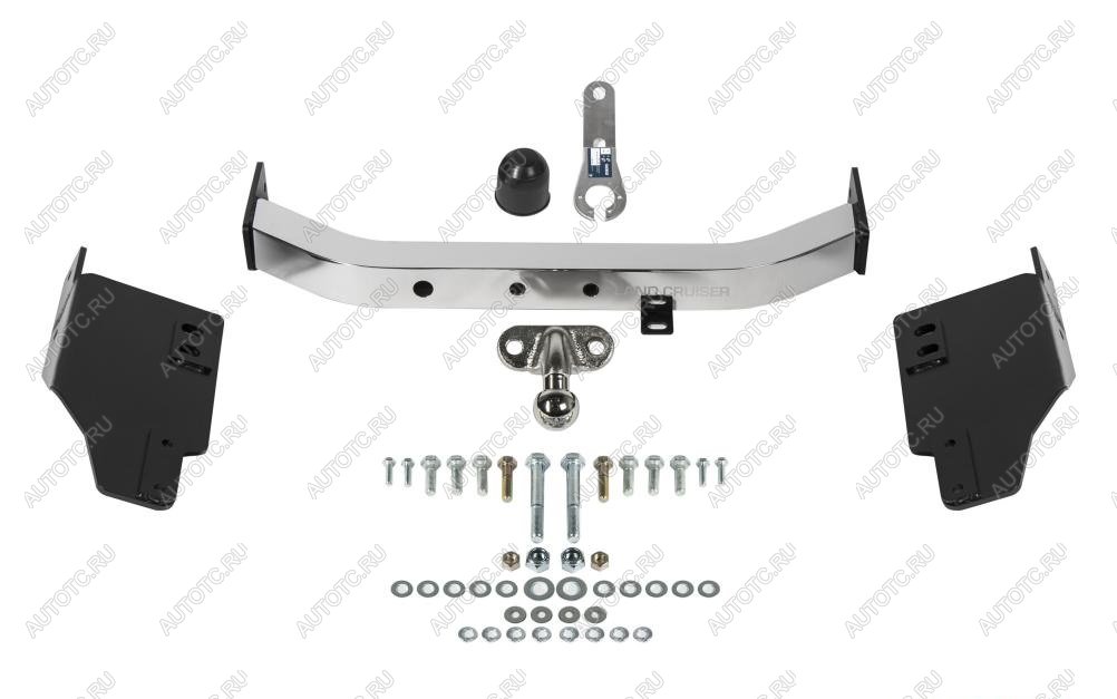 15 999 р. Фаркоп (с нержавеющей накладкой)(фланцевое крепление шара) Atlas  Toyota Land Cruiser Prado  J150 (2020-2025) 3-ий рестайлинг (стальной с порошковым покрытием, шар F (C, F30))  с доставкой в г. Керчь