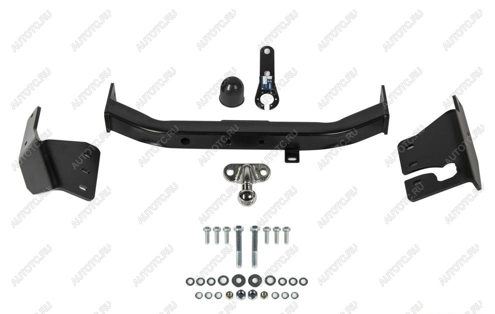 10 699 р. Фаркоп (фланцевое крепление шара)(кроме TRD) Atlas Toyota Fortuner AN160 дорестайлинг (2015-2020) (стальной с порошковым покрытием, шар F (C, F30))  с доставкой в г. Керчь