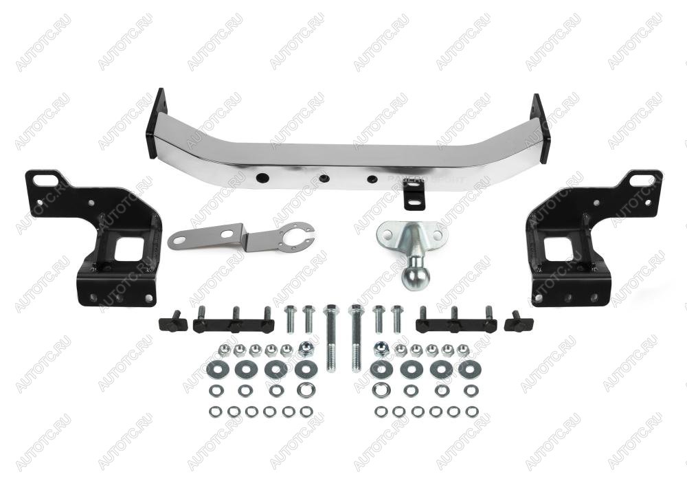 16 399 р. Фаркоп (фланцевое крепление шара)(с нержавеющей накладкой) Atlas  Mitsubishi Pajero Sport  QF (2019-2022) рестайлинг (стальной с порошковым покрытием, шар F (C, F30))  с доставкой в г. Керчь