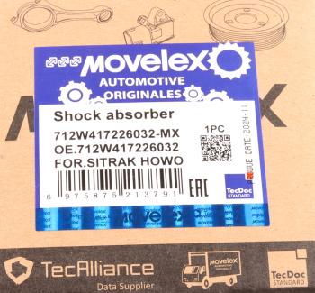 4 999 р. Амортизатор HOWO T5G SITRAK C7H кабины задний (пневмо) MOVELEX MOVELEX 712w417226032-mx  с доставкой в г. Керчь. Увеличить фотографию 13