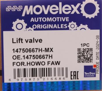 2 699 р. Кран HOWO SHACMAN SHAANXI управления подъемом кузова MOVELEX MOVELEX 14750667h-mx  с доставкой в г. Керчь. Увеличить фотографию 11