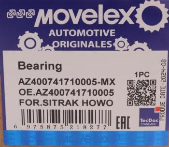 1 139 р. Подшипник SITRAK HOWO шкворня нижний MOVELEX MOVELEX az400741710005-mx  с доставкой в г. Керчь. Увеличить фотографию 6