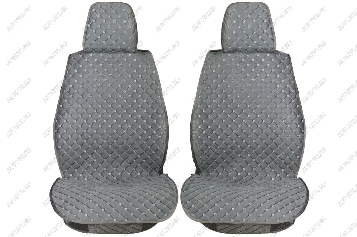3 299 р. Каркасные накидки для сидений автомобиля из велюра Classic Romb Серый Seintex 317692  с доставкой в г. Керчь