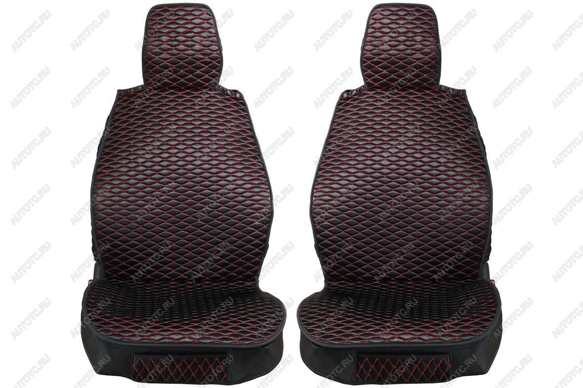 3 899 р. Каркасные накидки для сидений автомобиля из ткани Black Red Черно-красный Seintex 317797  с доставкой в г. Керчь