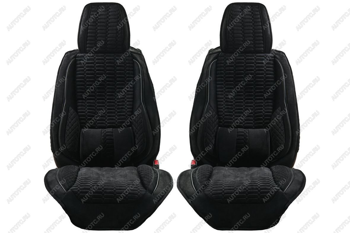 3 699 р. Каркасные накидки для сидений автомобиля из велюра Comfort Черный Seintex 317888  с доставкой в г. Керчь