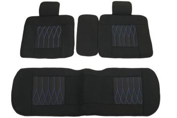 3 899 р. Каркасные накидки для сидений автомобиля из велюра Comfort Plus Черно-синий Seintex 317788  с доставкой в г. Керчь. Увеличить фотографию 3