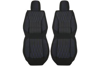 3 899 р. Каркасные накидки для сидений автомобиля из велюра Comfort Plus Черно-синий Seintex 317788  с доставкой в г. Керчь. Увеличить фотографию 2