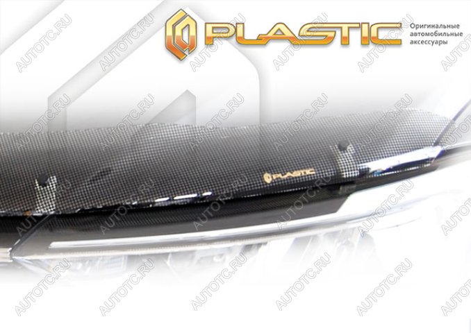 2 299 р. Дефлектор капота Шелкография черная CA Plastic на Geely Emgrand X7  2014–2018  с доставкой в г. Керчь