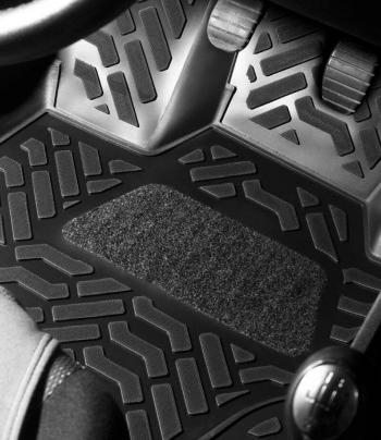 Коврики в салон (правый руль 3D SOFT комбинированные) Aileron Audi A4  B9 (2016-2020) дорестайлинг,седан (с подпятником)