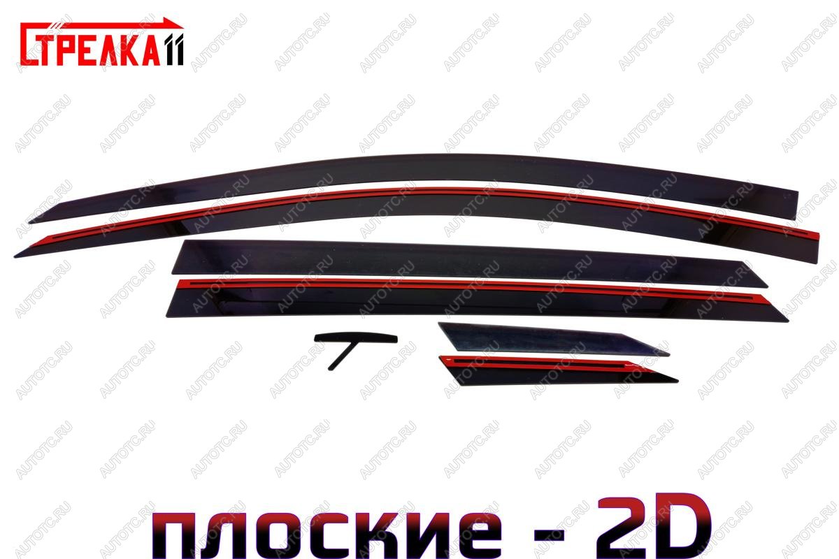 4 699 р. Дефлекторы окон 2D Стрелка11 Changan UNI-T рестайлинг (2023-2025) (черные)  с доставкой в г. Керчь