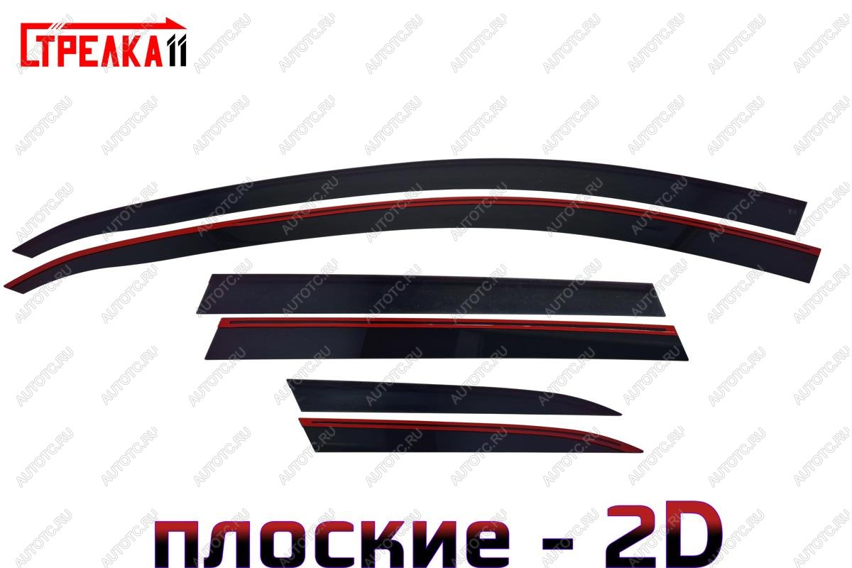 4 699 р. Дефлекторы окон 2D Стрелка11 Volvo XC60  рестайлинг (2013-2017) (черные)  с доставкой в г. Керчь
