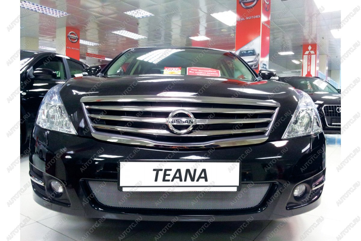 3 179 р. Защита радиатора Стрелка11 Стандарт  Nissan Teana  2 J32 (2008-2014) дорестайлинг, рестайлинг (хром)  с доставкой в г. Керчь