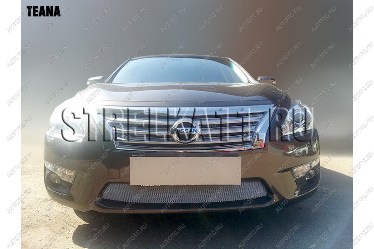 3 179 р. Защита радиатора Стрелка11 Стандарт  Nissan Teana  3 L33 (2014-2020) дорестайлинг (хром)  с доставкой в г. Керчь